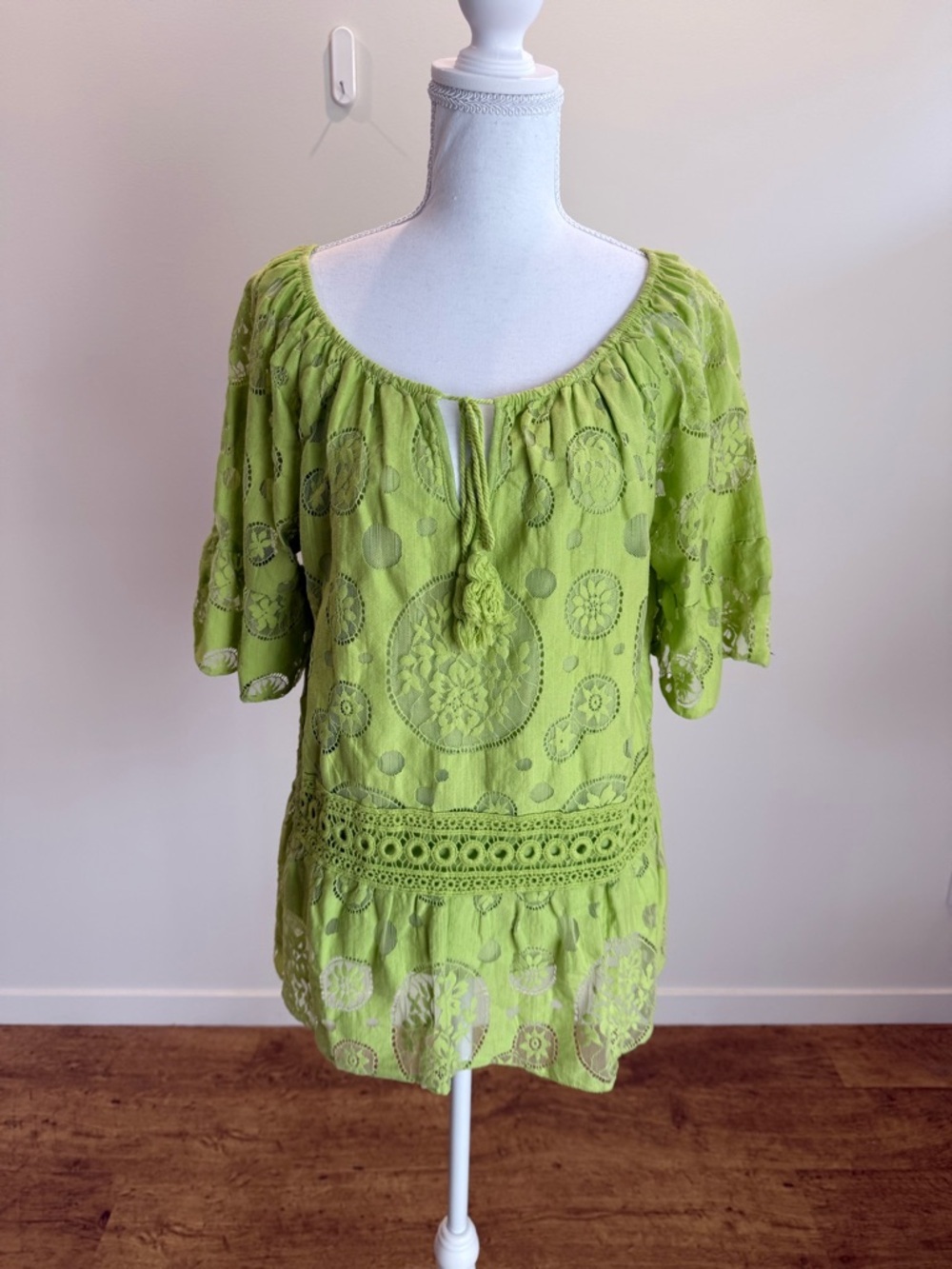 Made in Italy Peasant Top Size XL Romantic Victorian Prairie Summer Regency